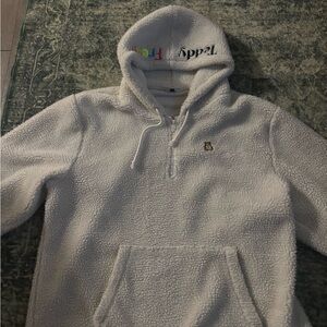 Teddy Fresh White Zip-Up Fleece Sweater